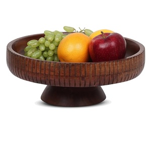 Vente en gros au prix d'usine bol à fruits en bois tendance avec socle bol à fruits en bois de haute qualité pour la cuisine - Product Image 6