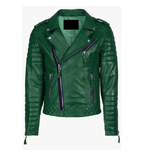 Chaqueta de cuero elegante para hombre con logotipo personalizado 2025 hecha con material de alta calidad disponible a precios razonables OEM - Product Image 1