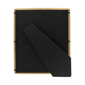 Marco de fotos de aleación de zinc, forma rectangular dorada, patrón punteado, regalo de alta gama, regalo de aniversario - Product Image 3