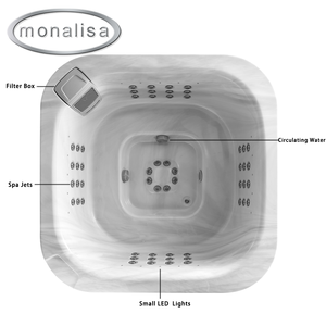 2025 Mon alisa Neue freistehende Badewanne Luxus Grau Weiß Optionales Zubehör Elektrisch 8-11 Personen Spa Whirlpool Bett Whirlpool - Product Image 1