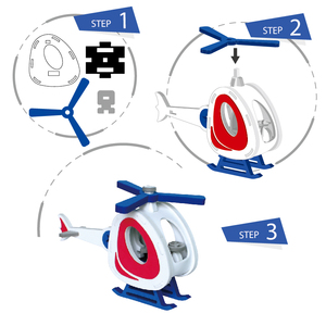 Rompecabezas 3D de Helicóptero para Niños de 5 a 7 Años, Vehículo Móvil para Armar, Juego Educativo Unisex - Product Image 1