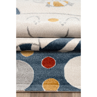 Tapis moderne doux et antiallergique pour chambre d'enfant, fabriqué à la machine, blanc romain, tissé, à franges, design coloré, en polypropylène