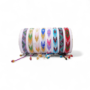 Venta al por mayor ajustable Vintage Hippie pulsera de cuentas pulsera de cuerda personalizada para niñas accesorio de moda - Product Image 3