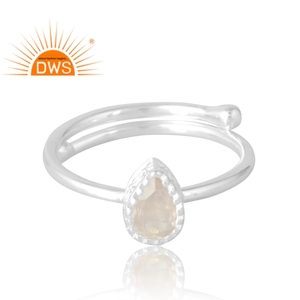 Latest Selling 925 Sterling Silver Natural Rose <b>Quartz</b> Gemstone <b>Ring</b> Custom Jewelry For Women Gift For Her - Product Image 3