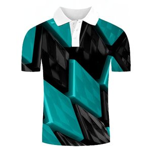 Chemises décontractées pour hommes à manches courtes avec logo personnalisé, marque privée, 100% coton, tissu tricoté, impression numérique, service OEM, grandes tailles - Product Image 4