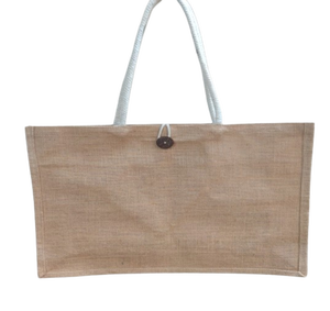 Sac d'épicerie en jute imprimé sur mesure avec poche avant, écologique, réutilisable, fermeture éclair, pour les courses quotidiennes, promotions en gros - Product Image 6