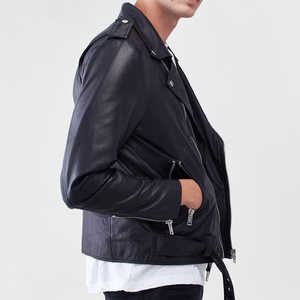 Top Design 100% Veste en cuir de haute qualité pour hommes Manches longues avec doublure en fourrure Prix raisonnable personnalisable pour l'hiver - Product Image 2