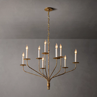 Lustre suspendu de style français vintage pour chambre à coucher et salle à manger, éclairage de plafond demi-lune, décoration d'intérieur