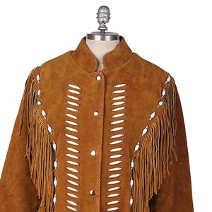100% Original élégant Cowboy veste en cuir hommes haute rue Style occidental col montant fermeture éclair hiver OEM Service disponible - Product Image 4