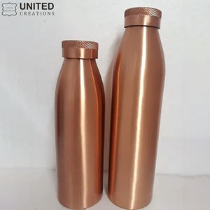 Elegante botella de agua de cobre sólido hecha a mano nueva moda diseño Ayurvédico agua potable directa precio al por mayor aplicable - Product Image 6