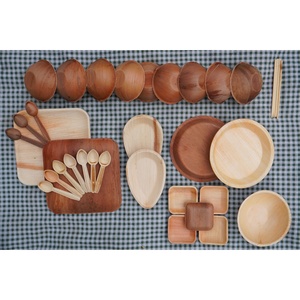 Cuchara de hoja de palma Areca vietnamita desechable, vajilla compostable para el almuerzo, acampar al aire libre, Loto Azul, Ms Amelia + 84855014447 - Product Image 5