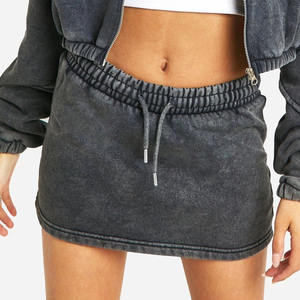 ชุดเสื้อสเวตเตอร์แขนยาวของผู้หญิงเสื้อครอปมีฮู้ดแบบวินเทจชุดเสื้อผ้าคู่ดีไซน์สีพื้นซักได้ตามต้องการ - Product Image 6