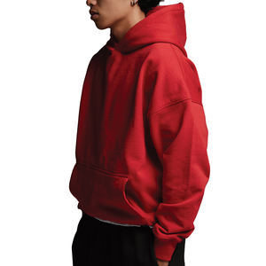 Sudadera con capucha de rizo de algodón de alta calidad para hombre, chaqueta acolchada con bordado de letras, jersey de gran tamaño, bolsillo en relieve, otoño 3D - Product Image 4