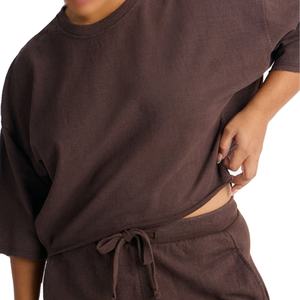 Survêtement unisexe personnalisé en molleton à col rond, haut ample à manches courtes, pull décontracté d'hiver, streetwear, marque privée OEM ODM - Product Image 2