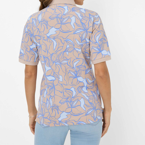 Golf de manga corta para mujer de tendencia superior para camiseta Polo hecha a medida con estampado de sublimación transpirable para adultos con OEM - Product Image 2