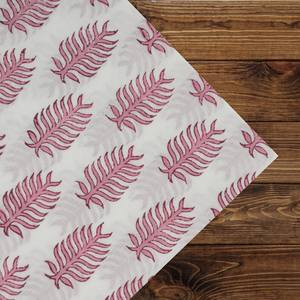 Ridhi 2025 Beautiful Leaf Taffy Pink White Cotton Hand <b>Block</b> <b>Printed</b> Square Cocktail Napkins Handmade Modern for Weddings - Product Image 2