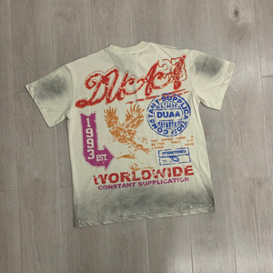 Camiseta DUAA SS Nueva Más Vendida, con Pedrería, Estilo Vintage, Perforada, Transpirable, de Algodón Puro, de Manga Corta - Product Image 3