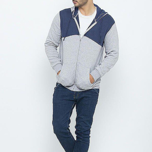 Sweat à capuche zippé pour homme en coton mélangé de haute qualité, logo brodé personnalisé, molleton French Terry surdimensionné de 500 g/m² - Product Image 2