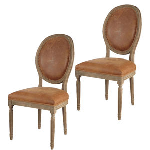 Chaises de salle à manger provinciales françaises en bois d'acajou Jepara antique Meubles de maison au design traditionnel en bois massif d'Indonésie - Product Image 3