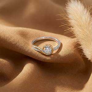 Bague Nova Sparkle Fashion en or jaune et diamants blancs - Product Image 2