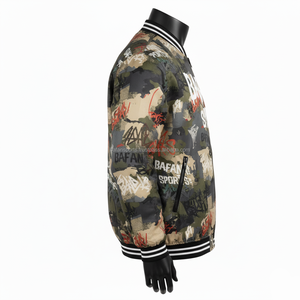 Chaqueta Bomber de alta calidad para mujer, GSM suave tela de poliéster, estampado de camuflaje Multicolor, logotipo bordado personalizado, chaquetas Bomber para mujer - Product Image 3