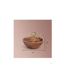 Cuenco de madera de alta calidad, soporte de acero y utensilios de cocina, uso para boda real a bajo precio y artesanía natural - Product Image 2