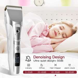 Tondeuse à cheveux électrique USB portable, rasoir filaire, kit de coupe de cheveux pour adultes et enfants, IPX7, kit de toilettage de la barbe - Product Image 1