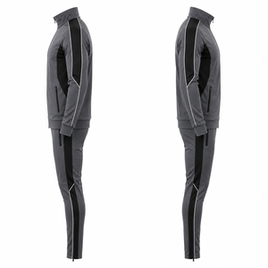 Survêtement de sport personnalisé pour homme en polyester, veste zippée intégrale et pantalon de jogging, tenue de sport pour la course et l'entraînement, OEM ODM - Product Image 3