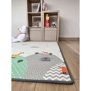 Single-Sided 160x140x1,5 cm XPE Baby <b>Play</b> Mat-Rollable Waterproof Non-Toxic <b>Foam</b> Clouds Mountains - Product Image 5
