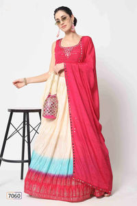 ชุดเดรสผ้าจอร์เจียสำหรับผู้หญิงงานปักลวดลายชุดงานกึ่งแฟนซีงานเย็บ - Product Image 2