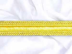 Encaje hilo dorado Mylar trenza encaje oro trenzas lingotes alambre trenzado encaje para uniformes de oficiales ceremoniales - Product Image 4