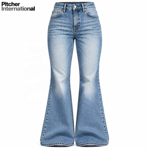 Jeans rectos de mezclilla para mujer OEM, lavado vintage, proveedor de marca privada para marcas de boutique estadounidenses al por mayor - Product Image 5