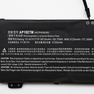 แบตเตอรี่แล็ปท็อปทดแทน 58.75Wh 3815mAh รุ่น AP18E7M AP18E8M สำหรับ Acer CONCEPTD 3 EZEL สำหรับ Nitro 5 AN515-43 <span class=keywords><strong>Predator</strong></span> <span class=keywords><strong>HELIOS</strong></span> <span class=keywords><strong>300</strong></span> - Product Image 4