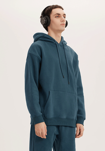 Vêtements pour hommes Sweats à capuche de marque à la mode pour hommes, ensembles de couleur unie, doublés de polaire et épaissis, et le style des sweats à capuche pour hommes - Product Image 4
