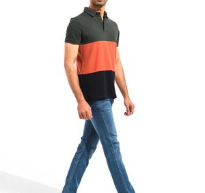 Polo de haute qualité en coton couleur appropriée col rabattu décontracté avec boutons doux et extensible idéal pour les entraînements - Product Image 5