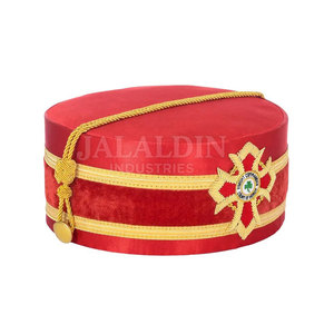 หมวกมงกุฎพิธีกรรมแบบสก็อตติชไรต์สไตล์ใหม่ปี 2026 ปักลายอินทรีคู่ด้วยมือ MOQ ต่ำ บริการ OEM - Product Image 6