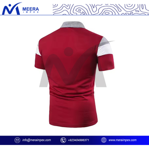 Chemise tendance pour homme en tricot 100% coton mélangé, ODM, séchage rapide, performance athlétique, manches courtes, vêtements de golf décontractés - Product Image 4