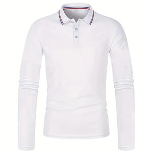 2025 hombres primavera y otoño Casual transpirable cómodo Polo moda hombres negocios manga larga Camiseta - Product Image 1