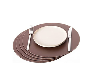 Look de créateur Tapis de plaque en cuir Couleur noire Bonne qualité Accessoire ménager Qualité supérieure Meilleure vente - Product Image 6