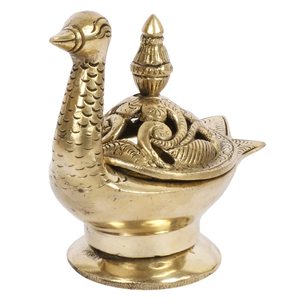 Grossiste indien Brûleur d'encens en laiton gravé de couleur rouge Nouveau brûleur d'encens au charbon de bois de conception fantaisie disponible à bon prix - Product Image 5