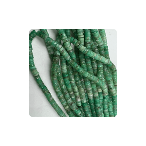 Perles de pierres précieuses 100% naturelles de qualité supérieure en chrysoprase verte facettée, brin de 14 pouces, 8-10 mm, faites à la main - Product Image 2