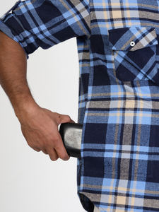 เสื้อเชิ้ตผ้าสักหลาดสำหรับผู้ชายเสื้อสไตล์ฤดูหนาวสำหรับฤดูใบไม้ร่วงย้อมผ้าฝ้าย100% พรีเมี่ยม - Product Image 5