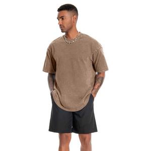 Nueva camiseta en blanco personalizada para hombre, camiseta con lavado ácido, Camiseta 100% de algodón, camiseta 300 GSM de peso pesado, camiseta lisa en blanco de gran tamaño - Product Image 1