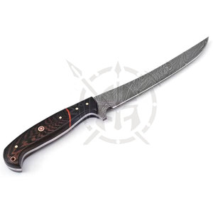 Carbon Steel Pattern Bread Slicing Fillet Cutting <b>Knives</b> Resin <b>Handle</b> Eco-Friendly Dishwasher Safe Adjustable Hand Orientation - Product Image 6
