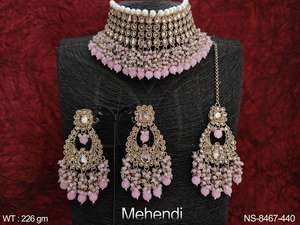 ชุดสร้อยคอโชกเกอร์หนัก,เครื่องแต่งกายที่สวยงามหินโบราณแบบเต็มชุดสำหรับงานปาร์ตี้ - Product Image 4