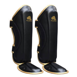 Protège-tibias en cuir de haute qualité 2026 pour l'entraînement MMA et la boxe - Équipement de protection respirant pour le cou-de-pied - Product Image 1