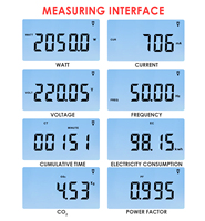 OEM vatímetro enchufable diseño de enchufe LCD de alta calidad medidor de consumo de energía función de alarma medidor de potencia digital