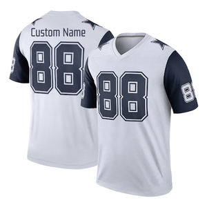 Camiseta de fútbol americano personalizada Vintage 3 Cowboys transpirable antibacteriana de secado rápido de malla blanca Unisex - Product Image 5