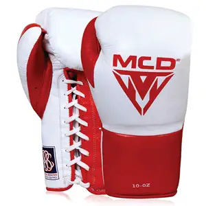 OEM Custom Logo Professional Hochwertige echte Rindsleder Box handschuhe Körper Fitness geräte Männer Box handschuhe