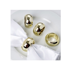 <b>Copper</b> Napkin Rings <b>Table</b> Decoration Serviette Holder Metal Napkin Ring Home Flower Wedding Banquet Party - Product Image 2